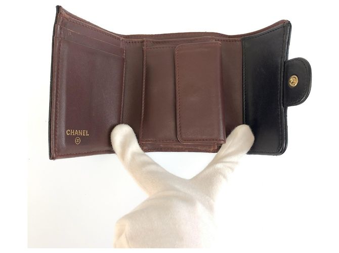 Portafoglio Chanel Coco Mark Matelassé tri-fold - vista 4