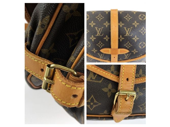 Borsa a spalla Louis Vuitton Monogram Saumur 30 - vista 5