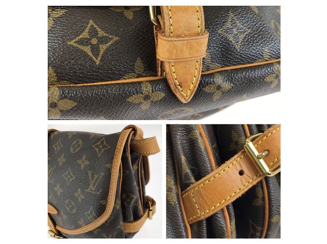 Borsa a spalla Louis Vuitton Monogram Saumur 30 - vista 6