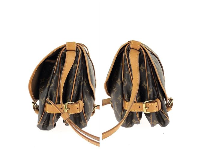 Borsa a spalla Louis Vuitton Monogram Saumur 30 - vista 8