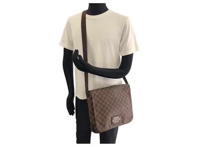 Borsa a spalla Louis Vuitton Damier Brooklyn MM - vista 7