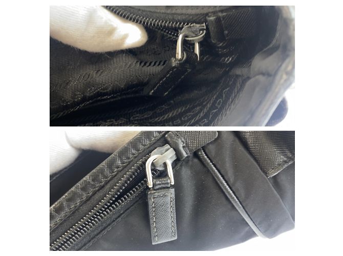 Sac messager Prada en tissu jacquard avec logo - vue 10
