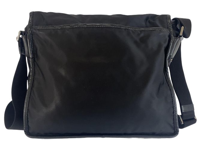 Sac messager Prada en tissu jacquard avec logo - vue 2