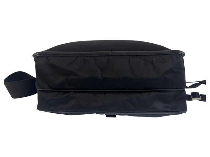 Sac messager Prada en tissu jacquard avec logo - vue 3