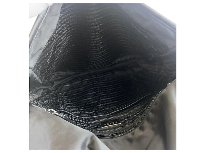 Sac messager Prada en tissu jacquard avec logo - vue 7