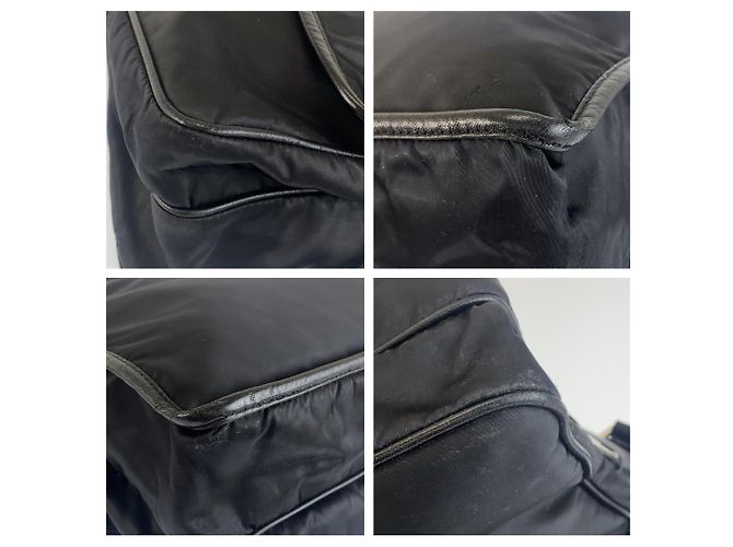 Sac messager Prada en tissu jacquard avec logo - vue 8