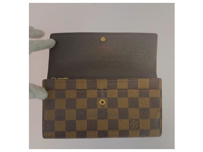 Cartera Larga Pochette Louis Vuitton Damier - vista 6