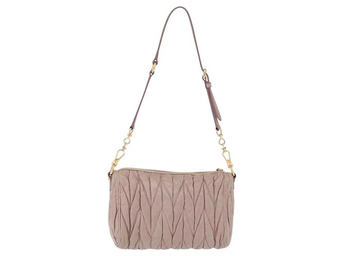Miu Miu Mini Borsa a Spalla in Pelle Matelassé - vista 2