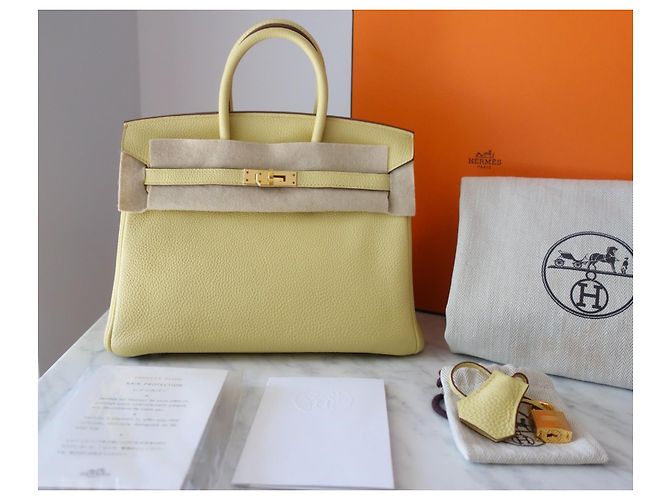 Hermès Birkin 25 Pelle Togo Giallo - vista 3