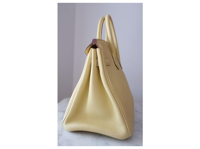 Hermès Birkin 25 Pelle Togo Giallo - vista 8