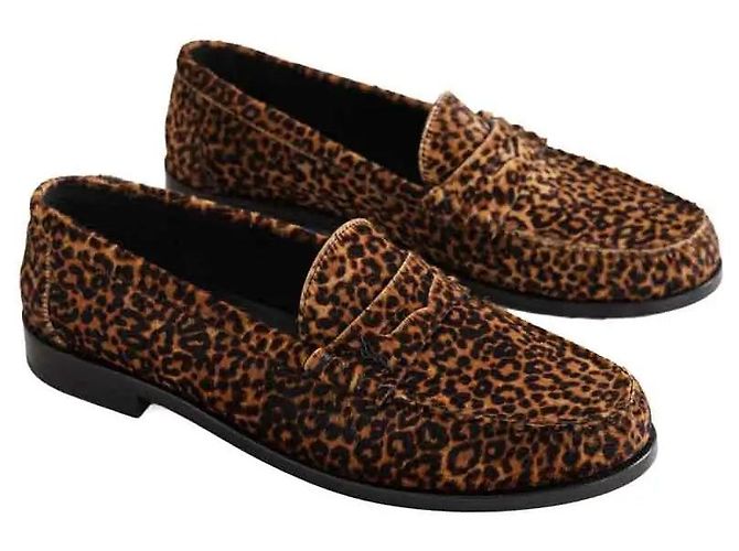 Autre Marque Mocassini Saint Laurent in pelle marrone - vista 3