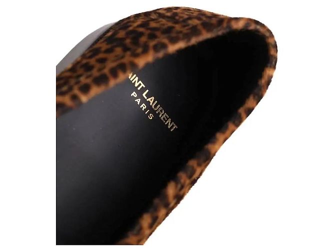 Autre Marque Mocassini Saint Laurent in pelle marrone - vista 5