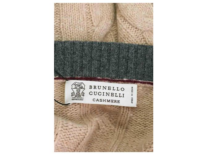 Brunello Cucinelli Kaschmirpullover beige Herren L - Ansicht 5