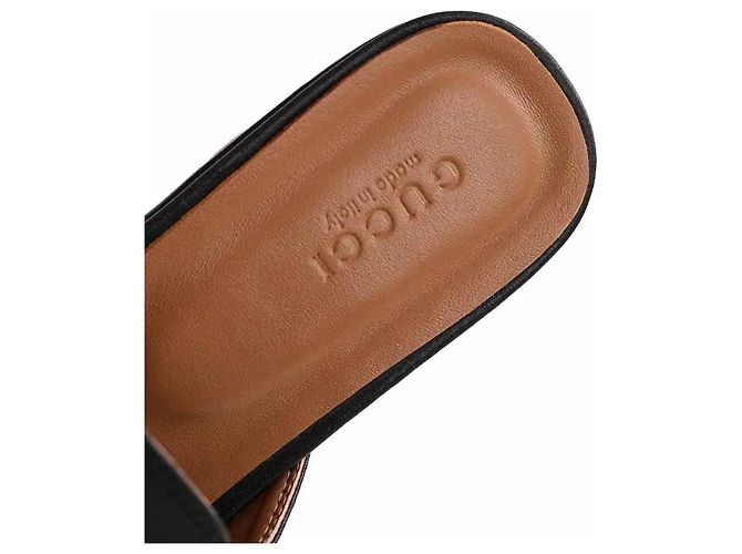 Mules Gucci in pelle nera da uomo - vista 5