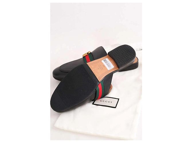 Mules Gucci in pelle nera da uomo - vista 6