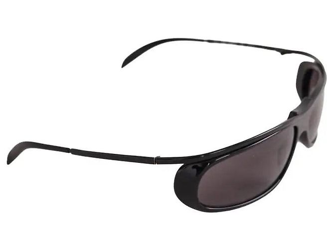 Occhiali da sole Gucci uomo in metallo nero - vista 2