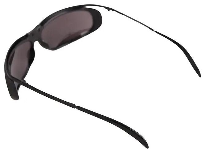 Occhiali da sole Gucci uomo in metallo nero - vista 5