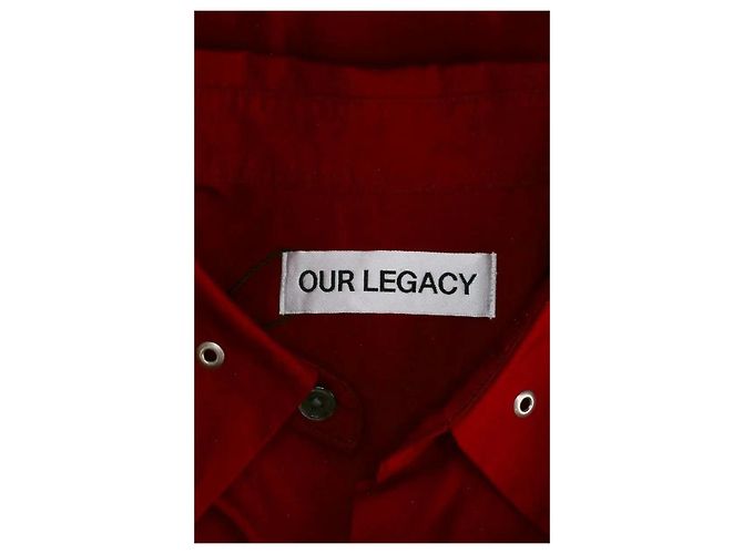 Autre Marque Camicia Our Legacy rossa in cotone XL - vista 5