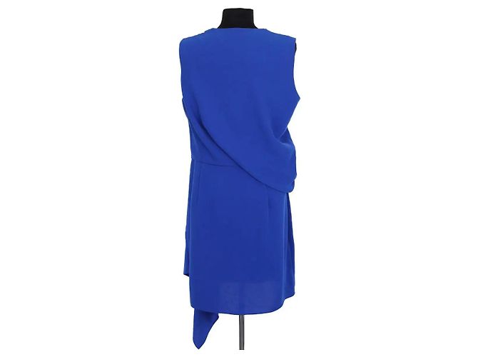 Alexander McQueen Kleid Blau Synthetik - Ansicht 4