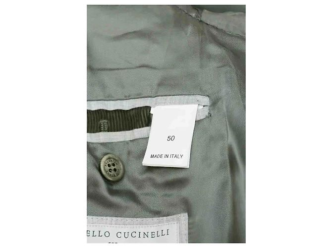 Giacca Brunello Cucinelli in cotone kaki - vista 6