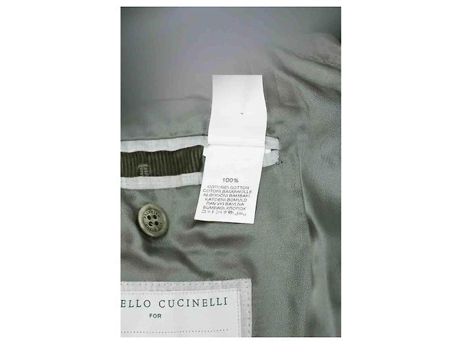 Giacca Brunello Cucinelli in cotone kaki - vista 7