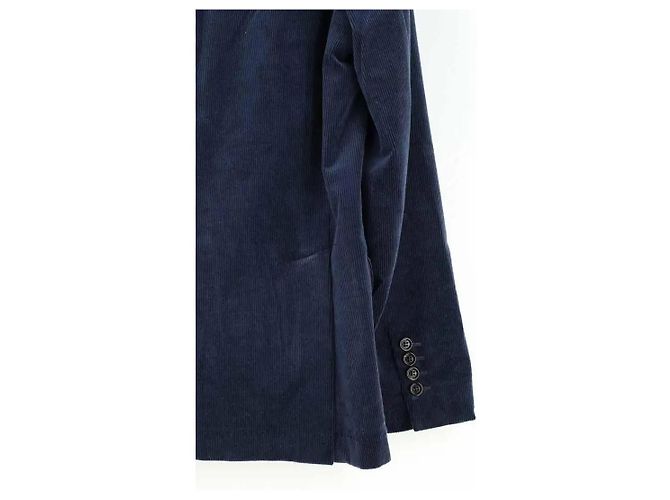 Giacca Brunello Cucinelli in cotone blu navy - vista 4