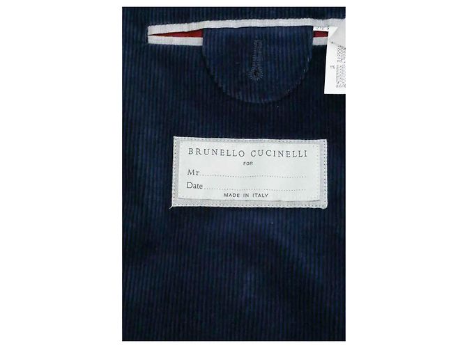 Giacca Brunello Cucinelli in cotone blu navy - vista 5