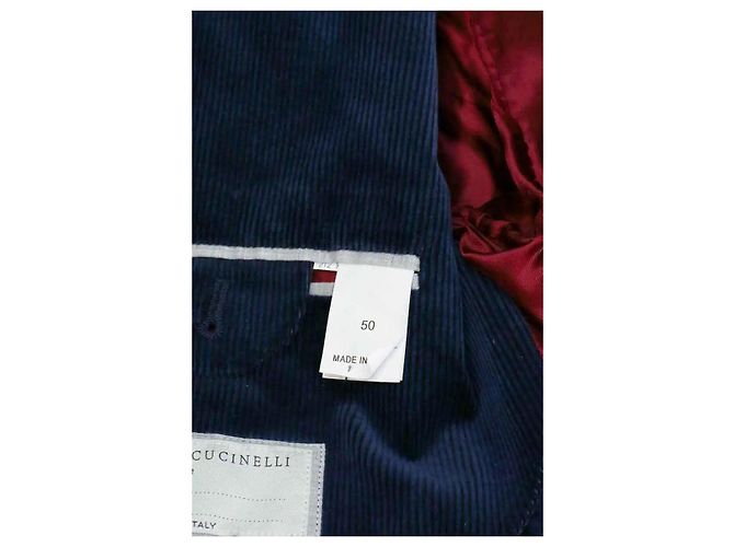 Giacca Brunello Cucinelli in cotone blu navy - vista 6