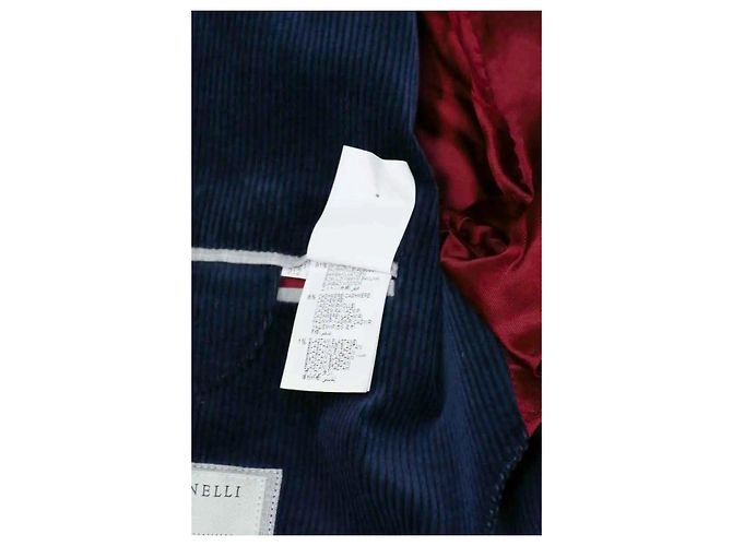 Giacca Brunello Cucinelli in cotone blu navy - vista 7