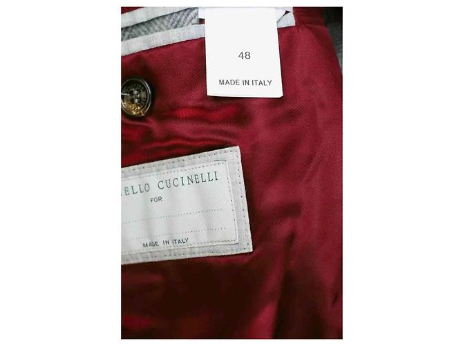 Brunello Cucinelli Grey Wool Coat Men - view 6