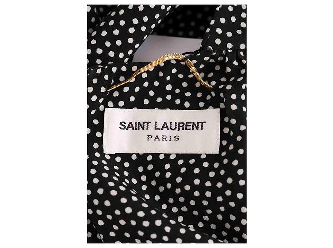 Autre Marque Saint Laurent Kleid aus schwarzer Seide - Ansicht 5