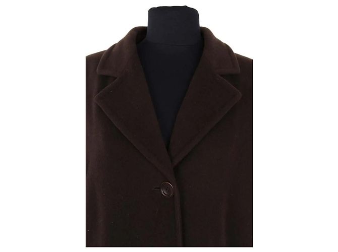Peacoat de lana marrón Gerard Darel - vista 2