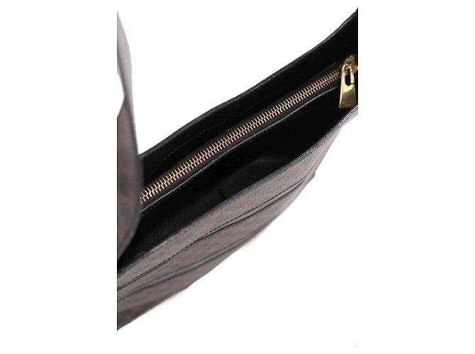 Céline Schultertasche aus braunem Leder - Ansicht 5