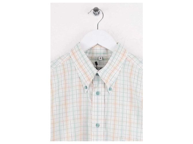 Camicia Balmain in cotone verde L - vista 2