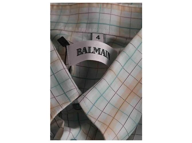 Camicia Balmain in cotone verde L - vista 5