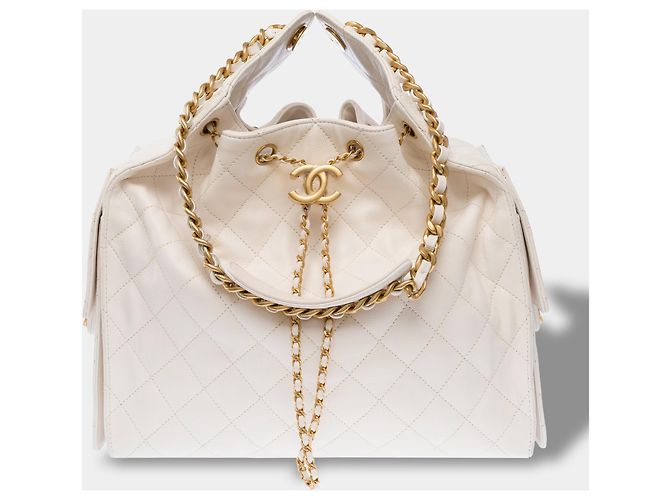 Borsa CHANEL in Pelle Bianca - 104026 - vista 3