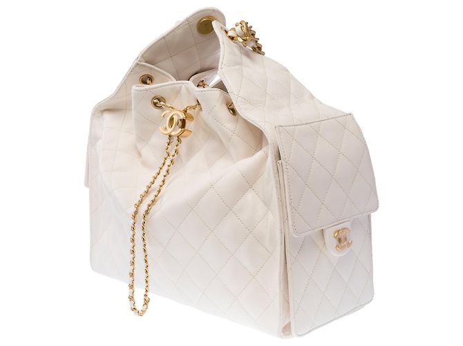 Borsa CHANEL in Pelle Bianca - 104026 - vista 6