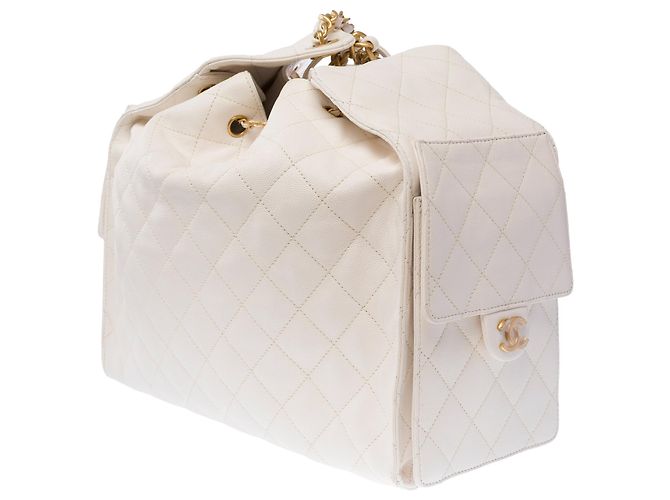 Borsa CHANEL in Pelle Bianca - 104026 - vista 7