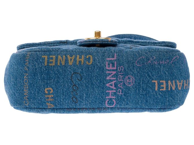 Borsa CHANEL Timeless/Classique in Denim Blu - 104024 - vista 11