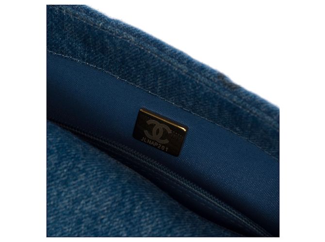 Borsa CHANEL Timeless/Classique in Denim Blu - 104024 - vista 8