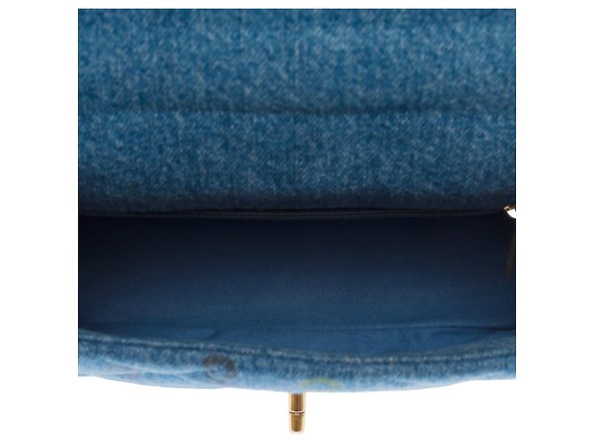 Borsa CHANEL Timeless/Classique in Denim Blu - 104024 - vista 9
