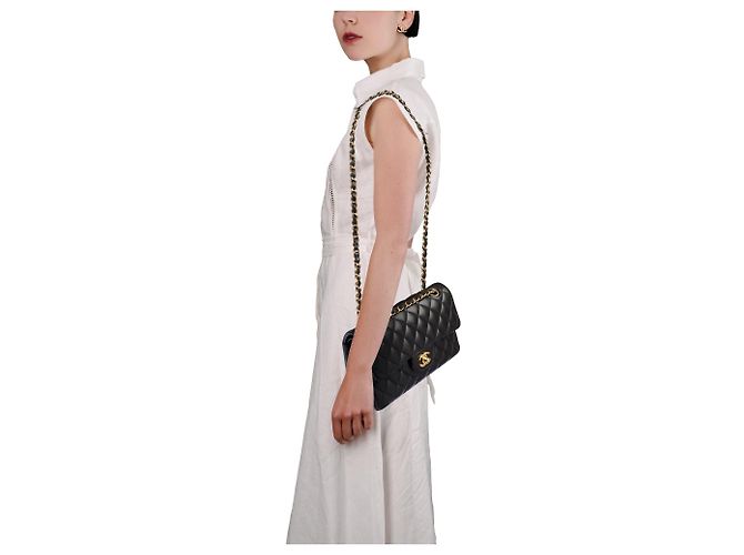 Borsa CHANEL Timeless/Classique in Pelle Nera - 104030 - vista 13