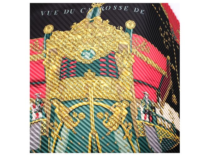 Foulard in seta plissettata Hermès “Vue Du Carrosse De La Galère La Réale” - vista 2