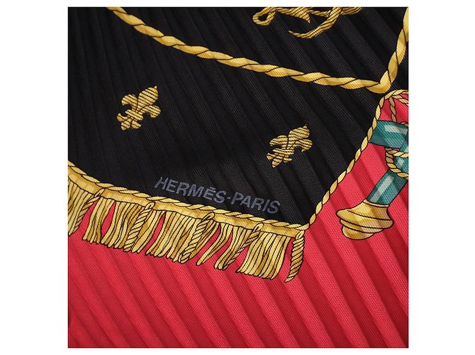 Foulard in seta plissettata Hermès “Vue Du Carrosse De La Galère La Réale” - vista 5