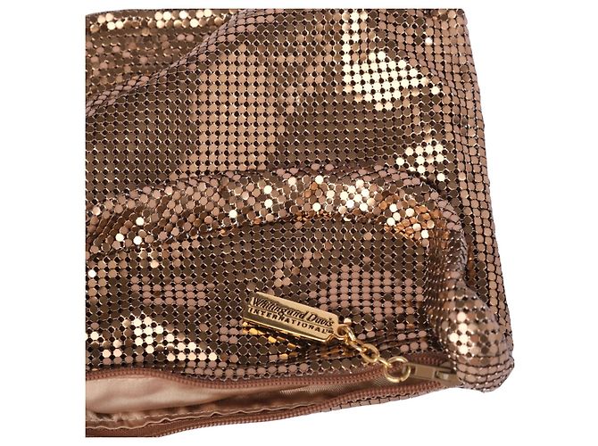 Autre Marque Borsa Hobo in maglia metallica dorata Whiting & Davis - vista 4
