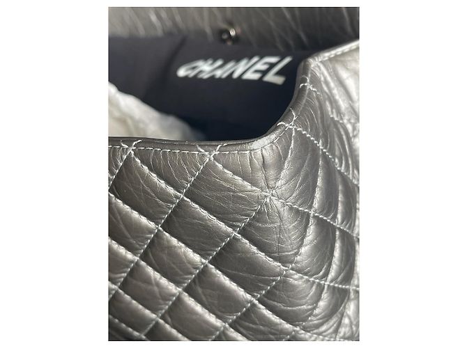 Borsa tote Chanel argento 2.55 - vista 13