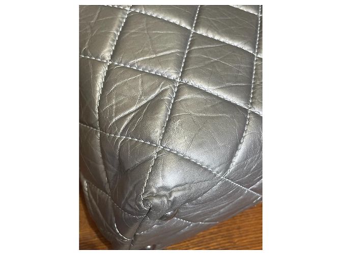 Borsa tote Chanel argento 2.55 - vista 14