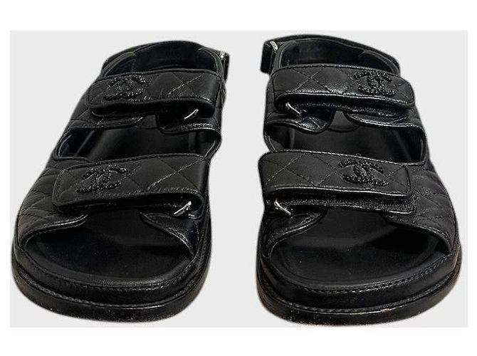 Sandali Chanel Dad neri T.35.5 - vista 2