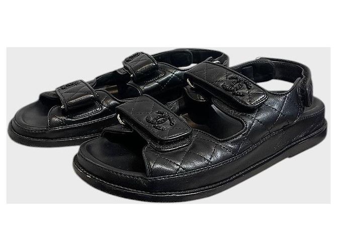 Sandali Chanel Dad neri T.35.5 - vista 3
