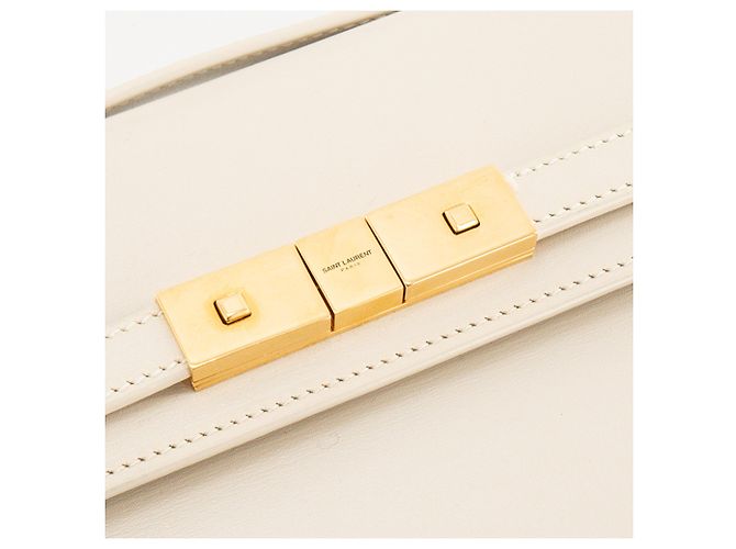 Autre Marque SAINT LAURENT - Mini borsa a tracolla Manhattan in pelle liscia beige - vista 5